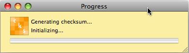 The CheckSum+ dialogue shown when creating a checksum